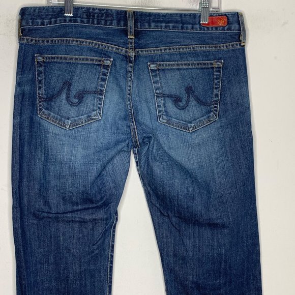 Adriano Goldschmeid The Tomboy Crop Jeans Size 32 Relaxed Straight Blue Denim - Picture 5 of 9